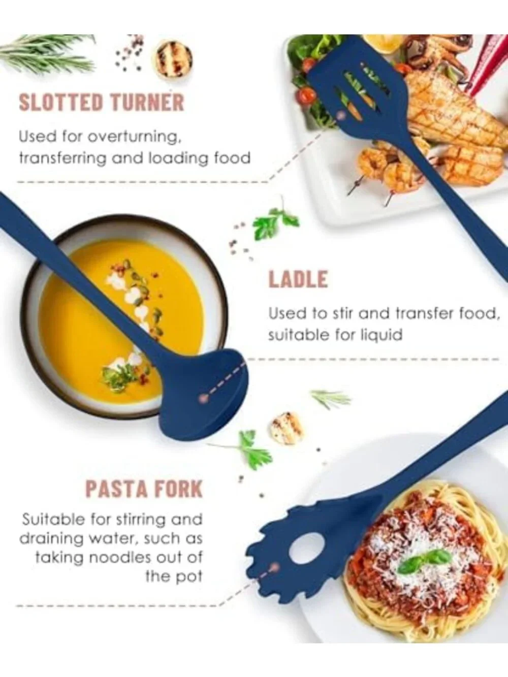 12-Piece Silicone Kitchen Utensils Set - Heat-Resistant, Non-Stick Cooking Tools